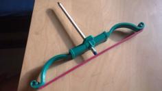 Rubber-Band Bow & Arrow Stronger Version, No Glue 3D Printer Model