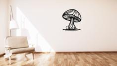 Mushroom / Houba Wall Decoration 3D Printer Model