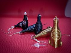 Nuka Cola Bottle Earrings 3D Printer Model