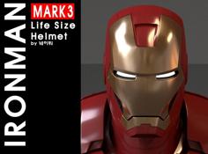 NEW IRON MAN MARK 3(life Size Helmet) 3D Printer Model