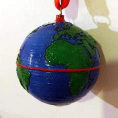 Planet Earth Bauble 3D Printer Model