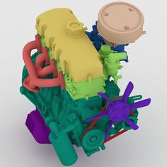 Engine Moskvich- 412 3D Printer Model