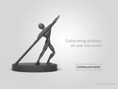 Athletic Statue 3D Printer Model