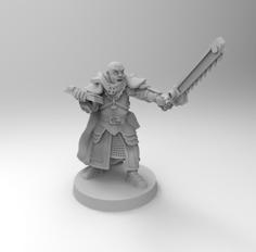 Ministorum Priest Proxy Warrior Priest With Chainsword [Remastered] 3D Printer Model