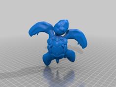 Sea Turtle Facing Right 3D Printer Model