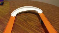 Hot Wheel Track 180 Deg Turn, 45 Deg Bank, 40mm Drop W/ Joiner 3D Printer Model