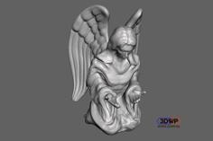 Contemplating Angel Sculpture (Statue 3D Scan) 3D Printer Model