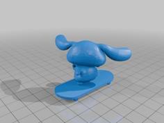 Cinnamoroll On Skateboard 3D Printer Model