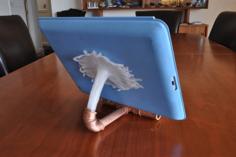 Improved Splashy IPad Stand. No 3DPT Branding. 3D Printer Model