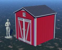 American Backyard Shed Type 1 – HO Scale (1:87) 3D Printer Model