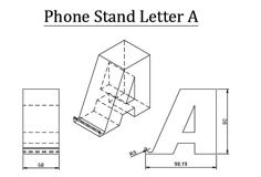 Phone Stand Letter A 3D Printer Model