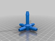 4 WAY CONNECTOR 3D Printer Model