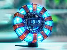 Iron Man Arc Reactor Clock 3D Printer Model