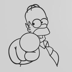 Homer Simpson – I Want You – Wallart 3D Printer Model