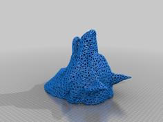 Voronoi Wolf Head 3D Printer Model