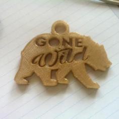 Gone Wild Bear Keychain 3D Printer Model