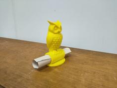 Owl Statue Facing Front With Document Tube 3D Printer Model