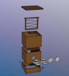 3D Printable 1/2 Width Langstroth Bee Box 3D Printer Model