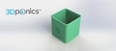 Square Pot – 3Dponics Cube System 3D Printer Model