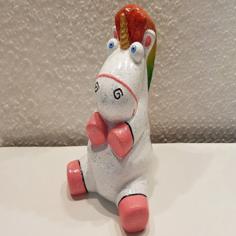 Fluffy The Unicorn Bank With Srew Plug 3D Printer Model