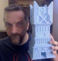 Four Way Techno Dice Tower 3D Printer Model