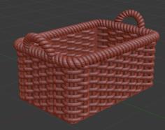 Rectangular Wicker Basket 3D Printer Model