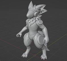 Protogen Figure- Pose 1 3D Printer Model