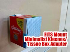 Minimalist Kleenex Tissue Box FITS Mount Adapter 3D Printer Model