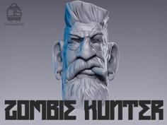 Zombie Hunter Head 3D Printer Model