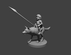 Gnome Cavalier On A German Shepard! 3D Printer Model