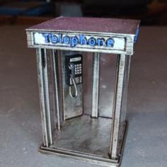 Phone Booth 32mm Modern Scatter Terrain 3D Printer Model