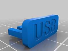 USB-A Receptacle Cover 3D Printer Model