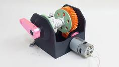 3D Printed High Torque Gearbox – Building An Electric Hoist – Worm Gearbox 3D Printer Model