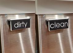 Dishwasher Clean/Dirty Flip Sign 3D Printer Model