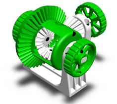 Functional Differential Gear System 3D Printer Model