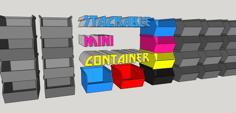 Stackable Mini Container + Videotutorial Sketchup 3D Printer Model