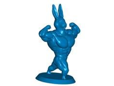 Ultra Swole Rabbit Bunny Bodybuilder 3D Printer Model