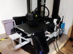 Ender 3 V3 SE/KE Right Side Setup (Pad/Bin Box/tools) Remix 3D Printer Model