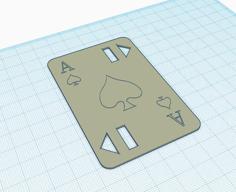 Ace Of Spades Throwing Card 3D Printer Model