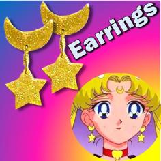 Sailor Moon Earrings 3D Printer Model