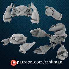 Beldum / Metang / Metagross / Mega Metagross (Pokemon 35mm True Scale Series) 3D Printer Model