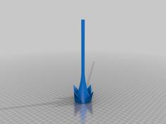 2″ Longer Stem For Rose 3D Printer Model