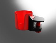 Clamp On Desk Cup Holder Modular Design 3D Printer Model