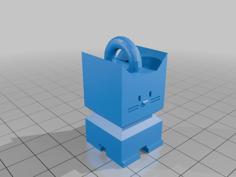 Cali Cat Keychain 3D Printer Model