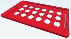 ID Card Holder Hexagon Style (1mm Slot) 3D Printer Model