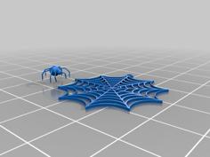 Spiderweb Earring 3D Printer Model