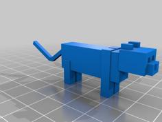 Minecraft Cat But It Doesn’t Break In Slicing 3D Printer Model