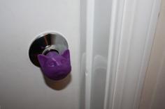 Cat Head Doorknob 3D Printer Model