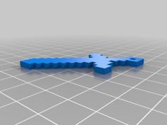 Minecraft Sword Keychain 3D Printer Model