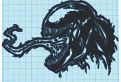 Venom Wall Art 3D Printer Model